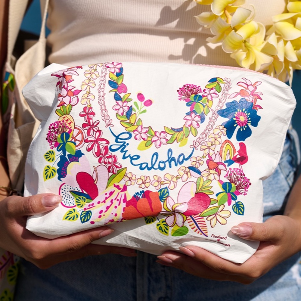 Give Aloha x Suzanne Jennerich Tyvec Pouch - Foodland Exclusive